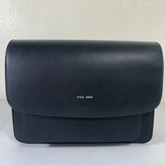 NWT Pixie Mood Zoe Crossbody Bag Black Vegan Leather Purse Spring Causebox 2020 - Picture 2 of 11